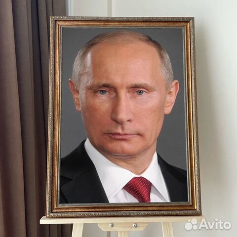 Портрет на холсте президента РФ Путина В.В купить в Санкт-Петербурге ...