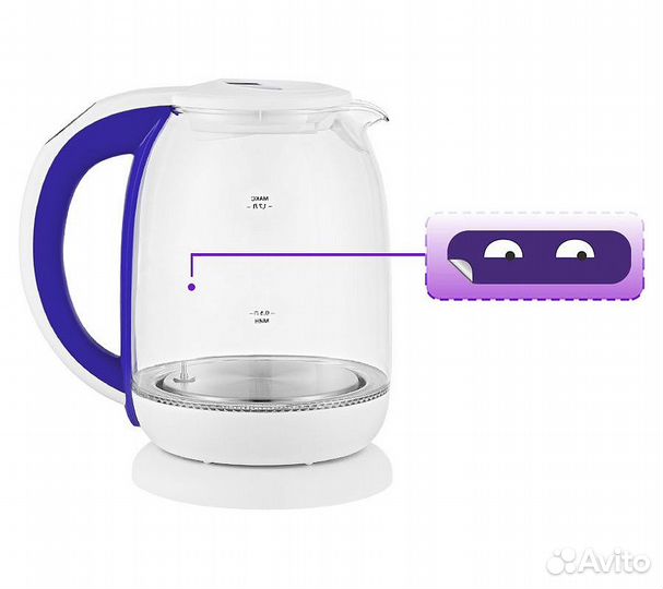 Чайник Kitfort KT-6140-1 бело-фиолетовый