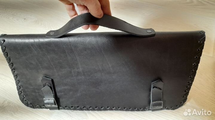 Крутой набор нож топор в кожаной сумке - скрутке