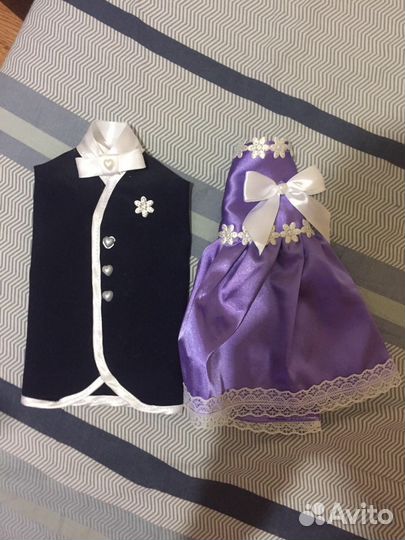 Одежда на шампанское+ лента для свидетеля