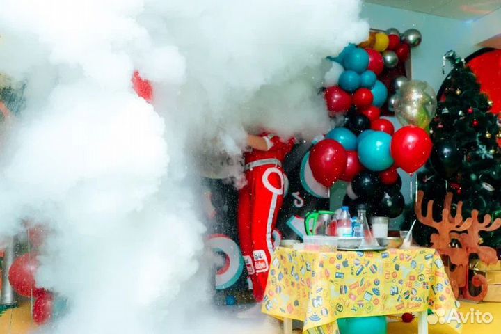 Шоу мыльных пузырей, азотное шоу