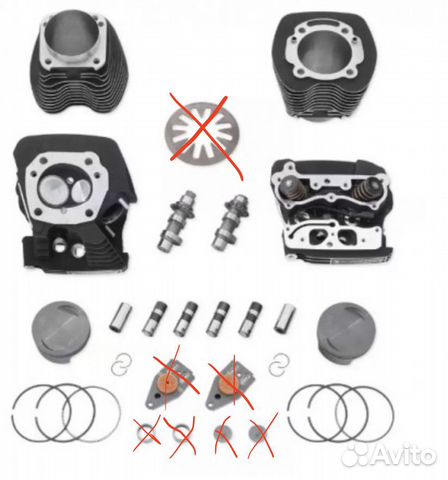 Dyna Softail Harley Поршни Цилиндры гбц 110 кубов