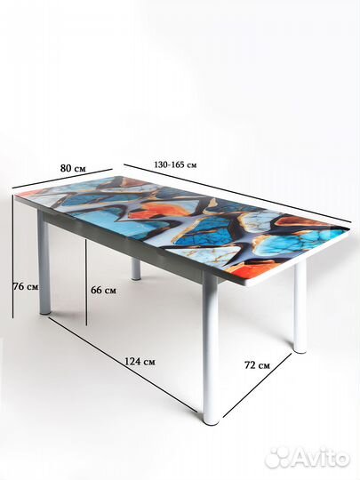 Комплект. 6 шт стулья и стол раскладной