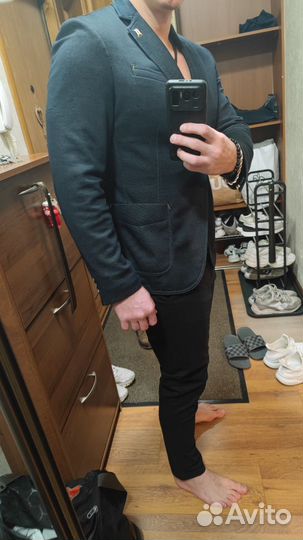 Пиджак zara темно синий