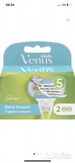 Venus gillette 5 лезвий, 2 штуки
