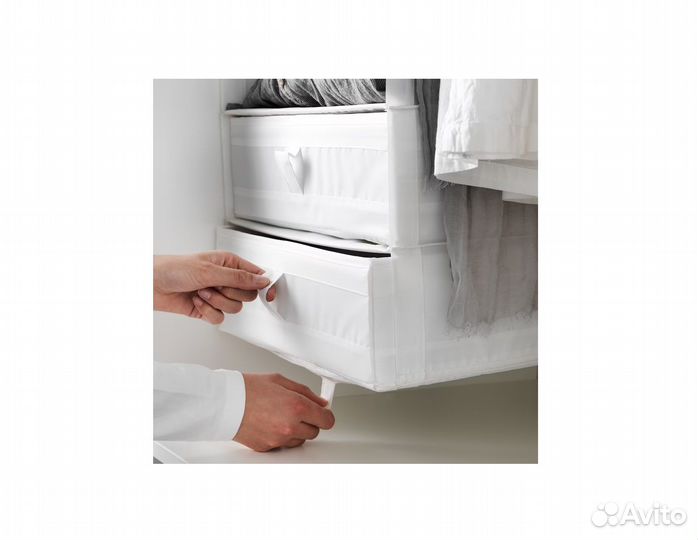 Органайзеры для хранения Скубб Икеа белый серый