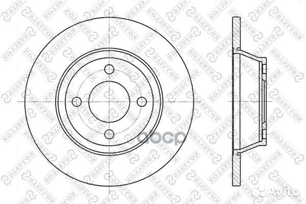 6020-4741-SX диск тормозной передний Audi 80 B