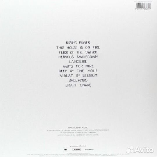 Виниловая пластинка AC/DC flick OF THE switch (Rem