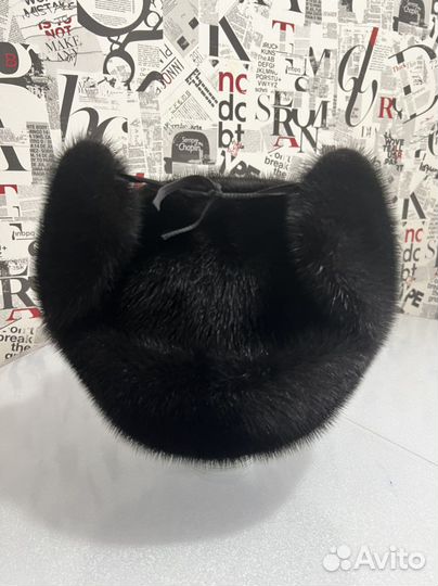 Шапка ушанка норковая