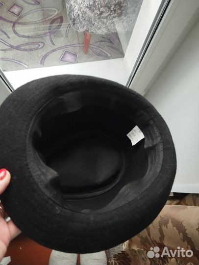 Шляпа фетровая женская черная