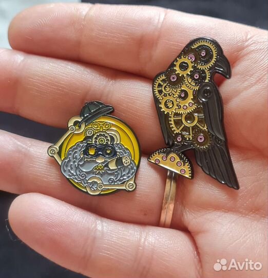 Значки стимпанк и аниме