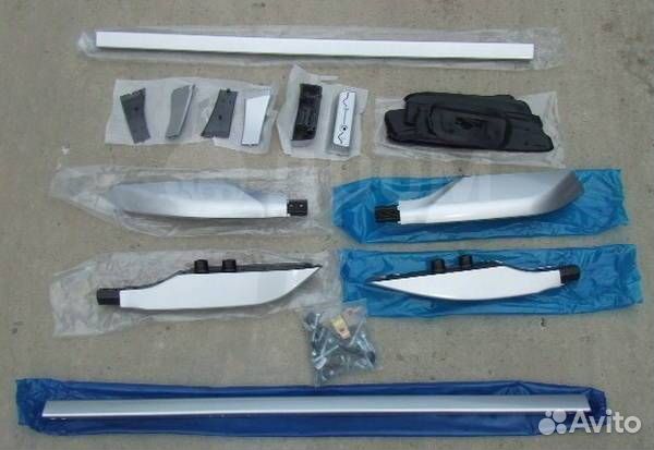 Рейлинги продольные черные серебро Land Cruiser