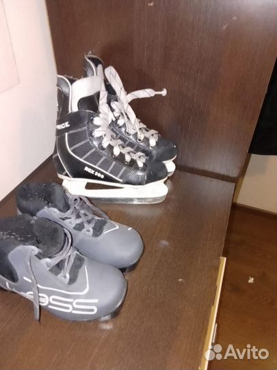 Коньки хоккейные р.30 Лыжные ботинки р.30
