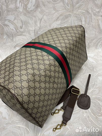 Сумка дорожная, спортивная Gucci кожаная