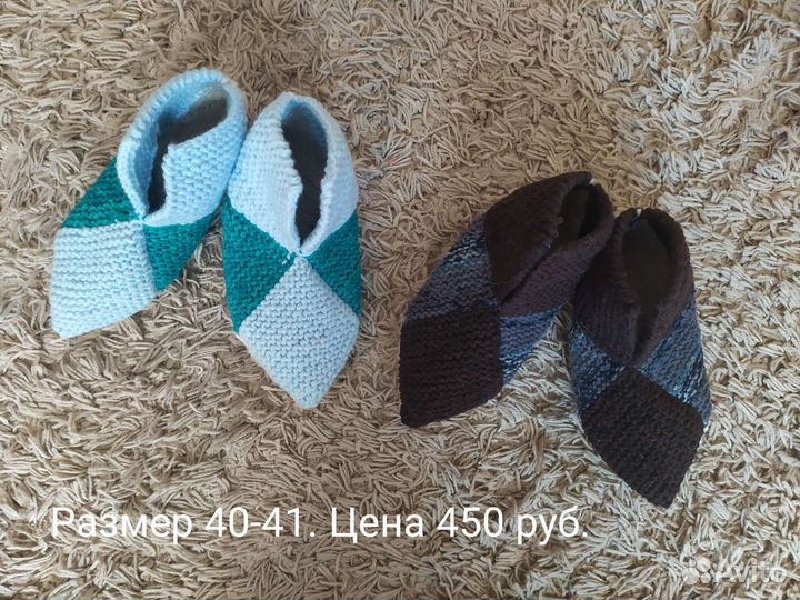 Носки/Тапочки/Следки вязаные ручной работы