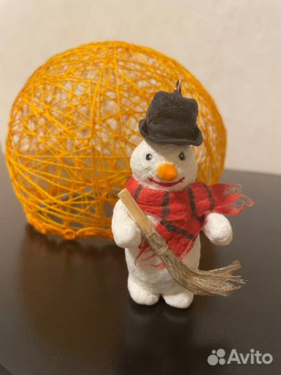 Ватная елочная игрушка