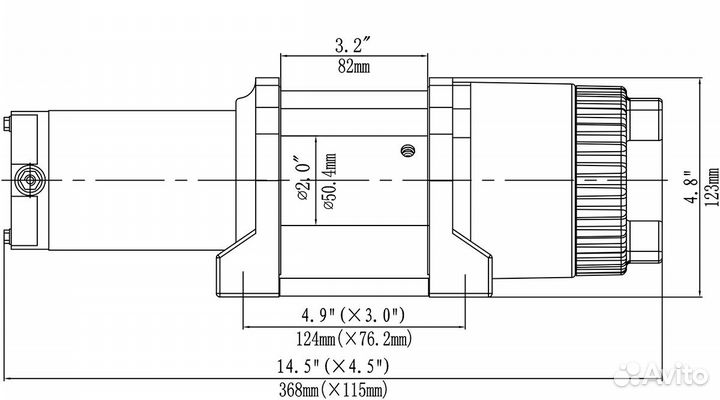 Лебёдка электрическая 12V Runva 3500A lbs 1588 кг