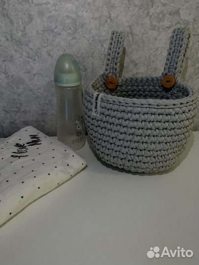 Плетеные корзинки на кроватку