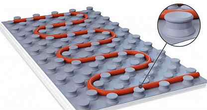 Плита для тёплого пола с фиксирующей бобышкой