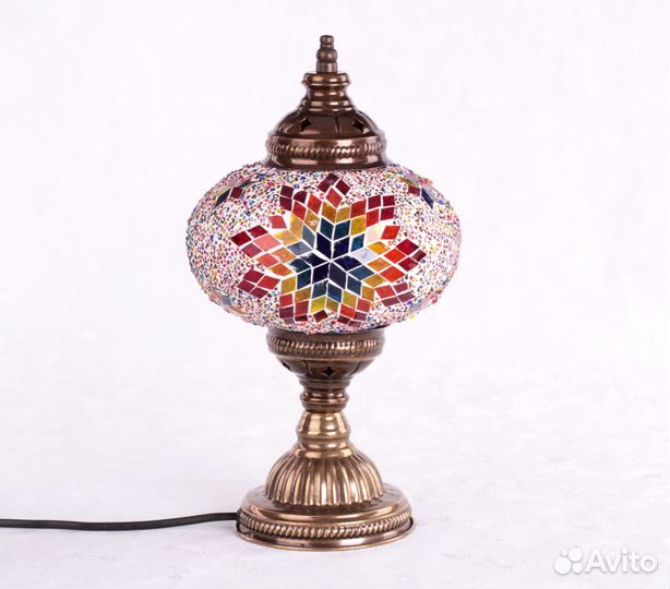 Турецкие настольные лампы с мозаичными плафонами