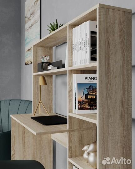 Компьютерный стол со стеллажом