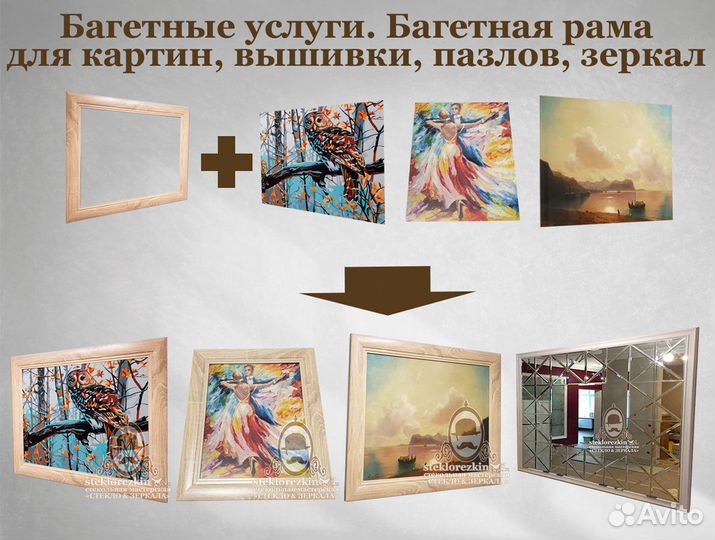 Багет, багетная рама для картин, вышивки, зеркал