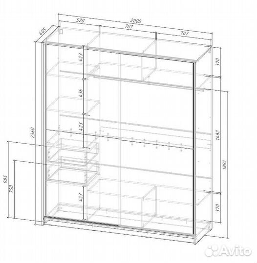 Шкаф на заказ 'Keep moving' от производителя