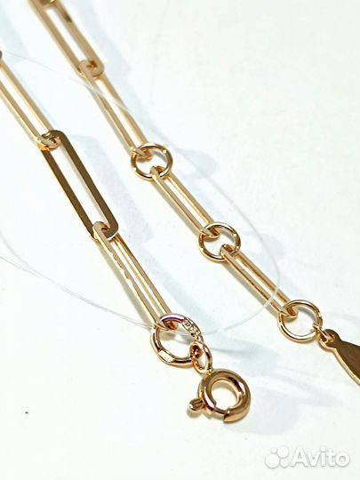 Золотой браслет женский, шпрингельный замок, длина 18 см, вес 1,76г