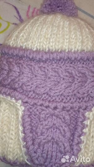 Шапка вязанная, и снуд