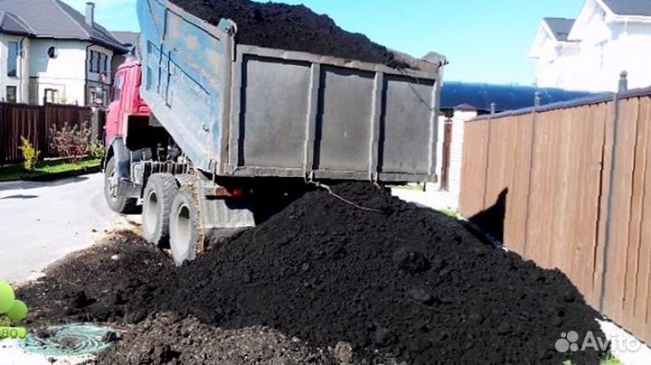 Земля плодородная чернозем грунт Камаз ЗИЛ