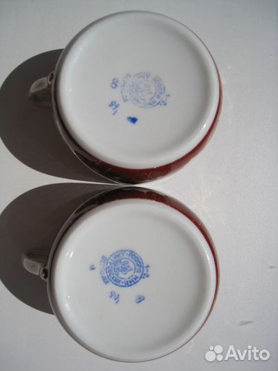 Чайная пара фарфор Кленовый лист Вербилки