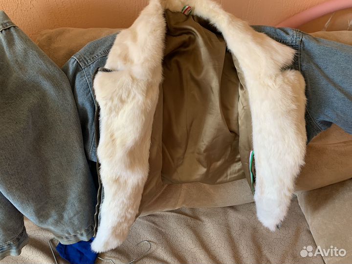 Джинсовки с мехом норки