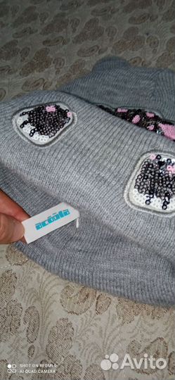 Шапки для девочки,шапки пакетом 4-6 лет