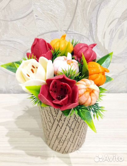 Букет цветов из мыла