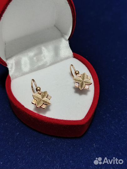 Золотые серьги СССР 583* 3.85гр