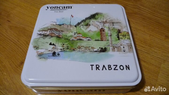 Жестяная банка С эмалевым рисунком