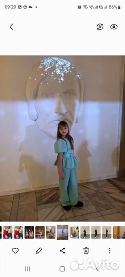 Брючный костюм для девочки 146