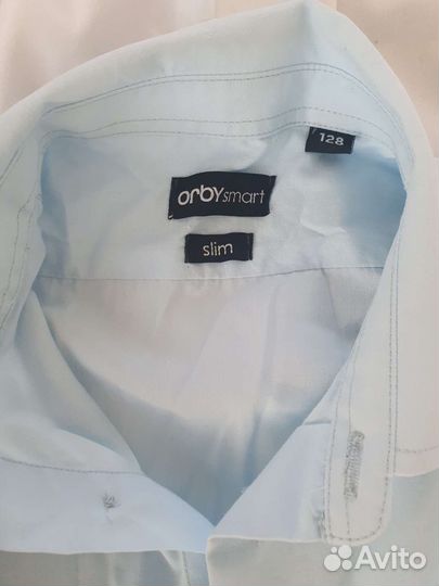 Рубашка школьная 128 для мальчика