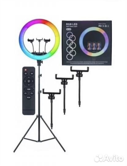 Кольцевая лампа 45 см со штативом