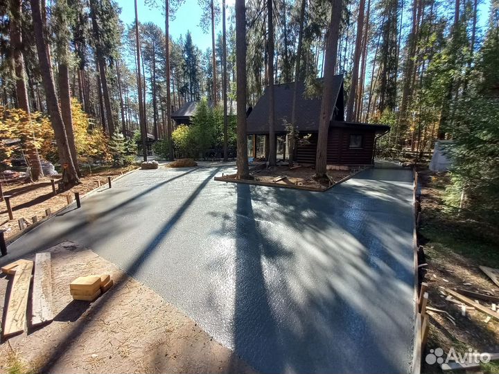 Бетонные работы, отмоска, дорожки, фундаменты