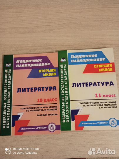 Планы по русскому языку и литературе 10-11 классы