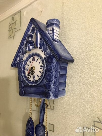 Часы гжель настенные