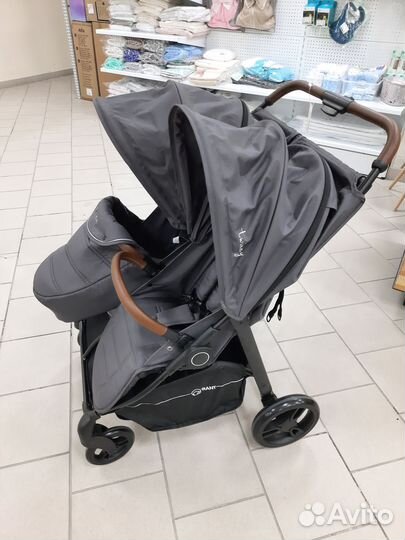 Коляска для двойни Rant Twinny - Moon Grey