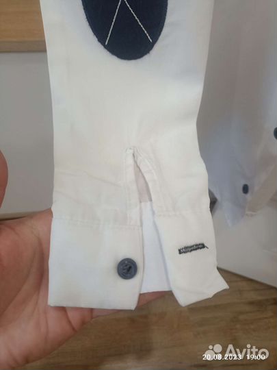 Детская мужская белая рубашка