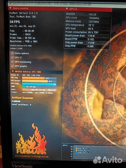 Игровой пк i3 10105f, GTX 1080, 16 GB озу