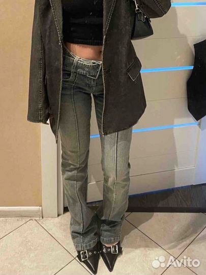 Джинсы низкая талия XS