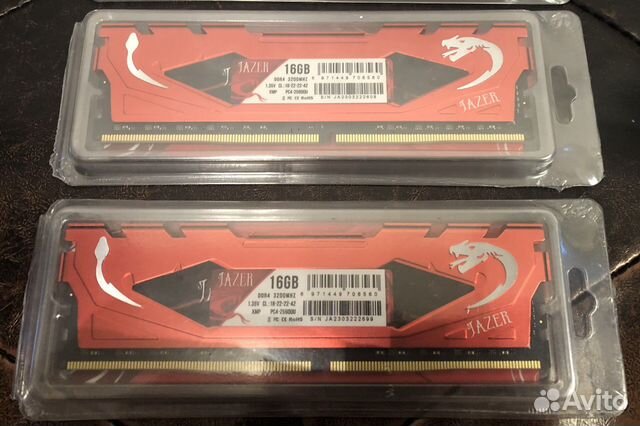 DDR4 32 Гб (2х16 Гб) 3200 мгц Jazer с радиатором купить в Санкт ...