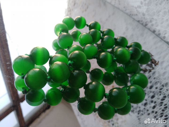 Бусы Тигровый глаз Нить через узелок Индия