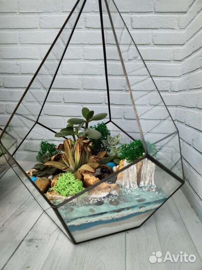 Флорариум, подарок, декор в интерьер