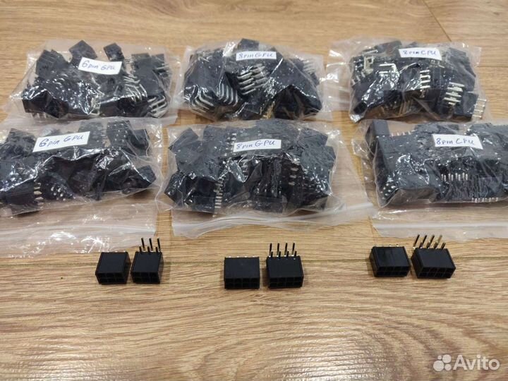 Коннекторы Переобжимка кабелей питания PCI-E 8 pin